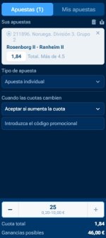 Captura de cuota