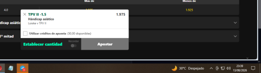 Captura de cuota