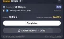 Captura de cuota
