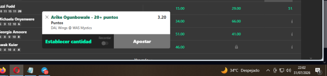 Captura de cuota