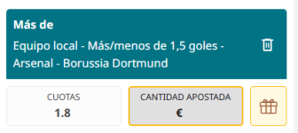 Captura de cuota