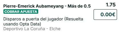 Captura de cuota
