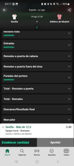 Captura de cuota