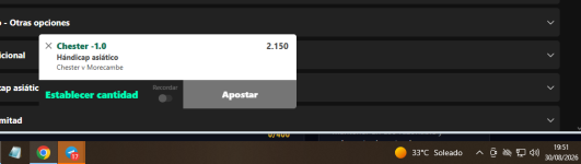 Captura de cuota