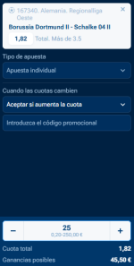 Captura de cuota