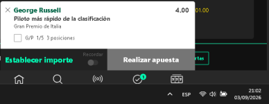 Captura de cuota