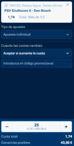 Captura de cuota