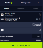Captura de cuota