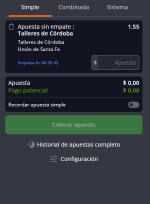 Captura de cuota