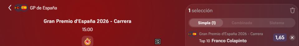 Captura de cuota