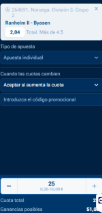 Captura de cuota