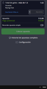 Captura de cuota