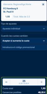 Captura de cuota