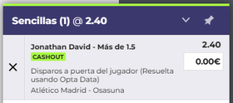 Captura de cuota