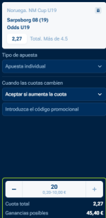 Captura de cuota