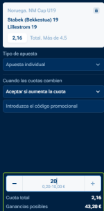 Captura de cuota