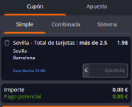 Captura de cuota