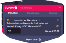 Captura de cuota