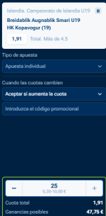 Captura de cuota