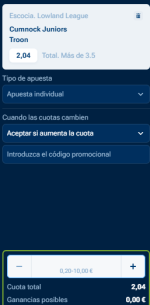 Captura de cuota