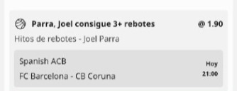 Captura de cuota
