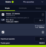 Captura de cuota