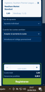 Captura de cuota