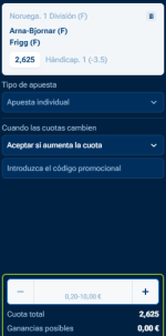 Captura de cuota