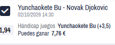 Captura de cuota