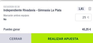 Captura de cuota