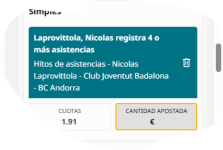 Captura de cuota