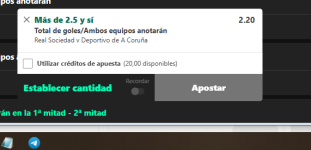 Captura de cuota