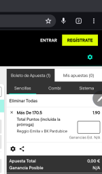 Captura de cuota