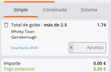 Captura de cuota