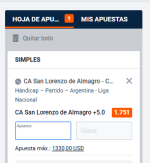 Captura de cuota