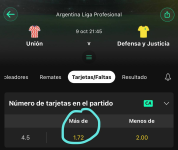 Captura de cuota