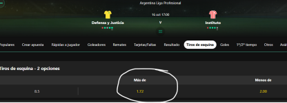 Captura de cuota