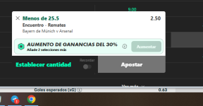 Captura de cuota