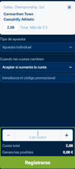 Captura de cuota