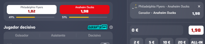 Captura de cuota