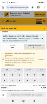 Captura de cuota